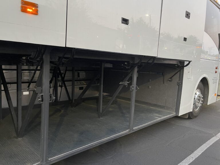 Charter bus storage
