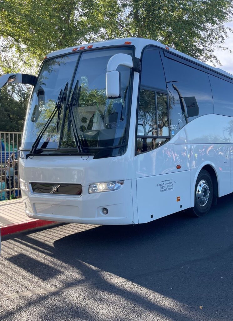 Divine Charter Bus Rental white bus