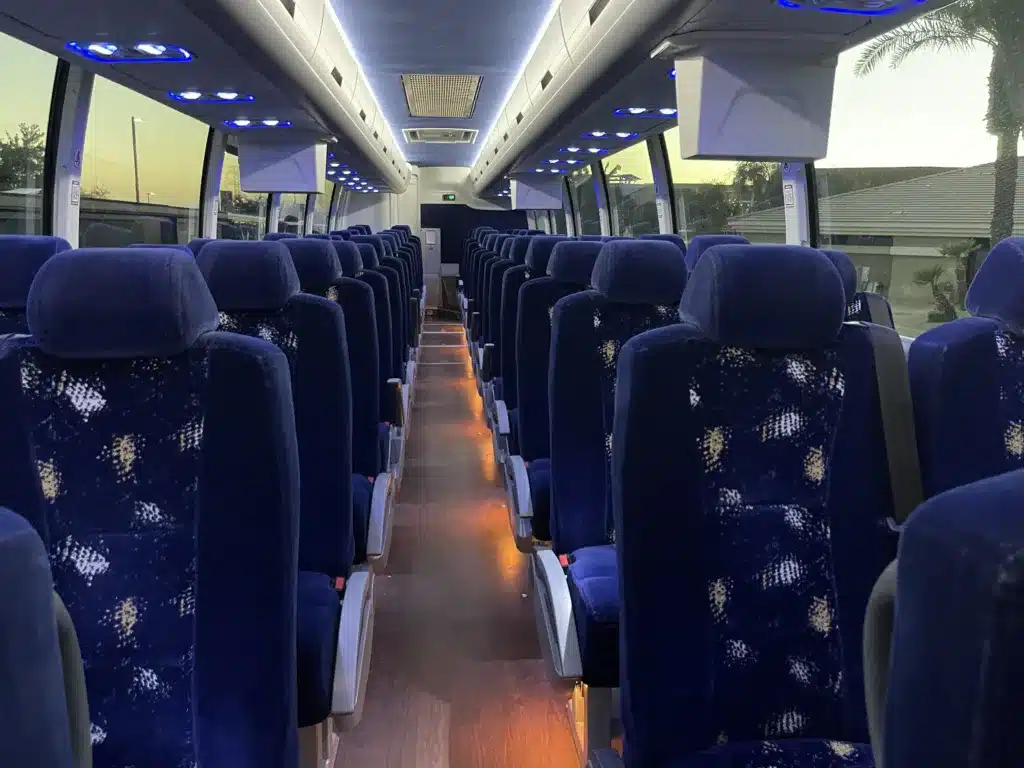 Salt Lake City Bus Rentals luxury interior with Divine Charter