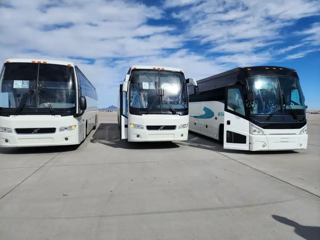 Three charter bus rentals from Divine Charter Utah