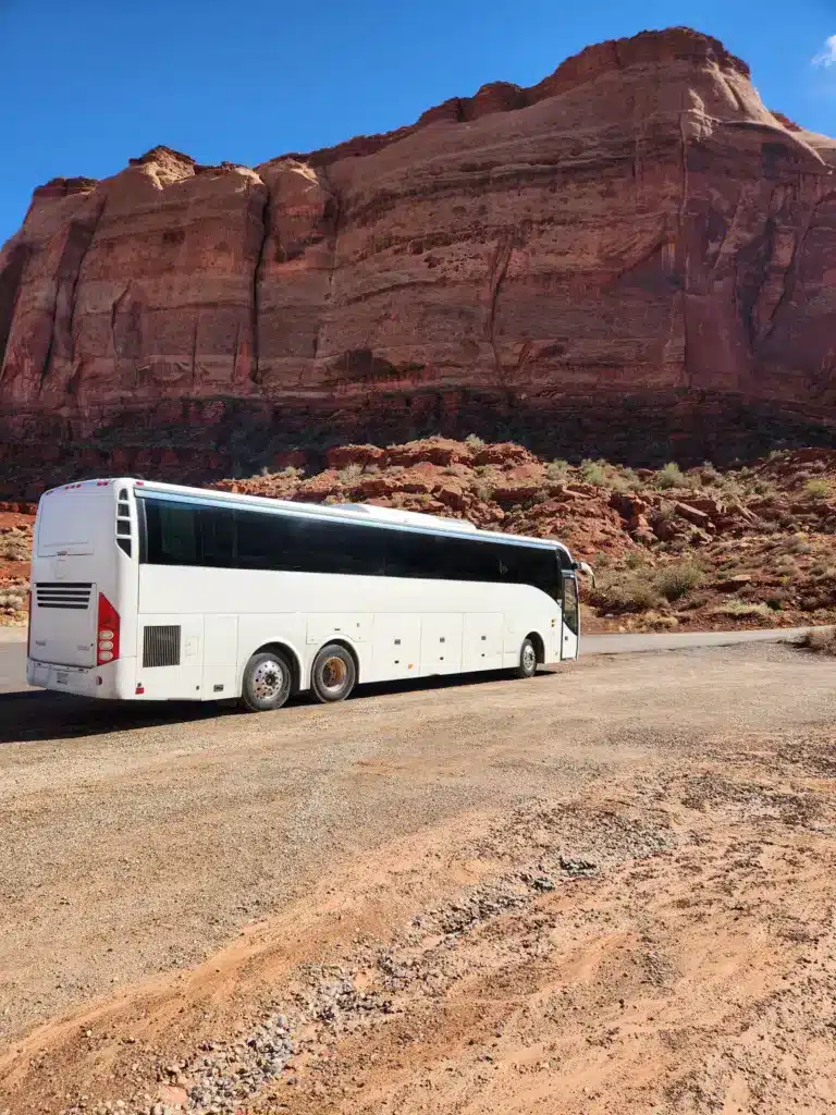 Bus Rental in the desert with Divine Charter
