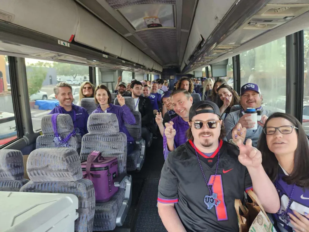 Game Day Arrive on time with Divine Charter Bus Rentals!