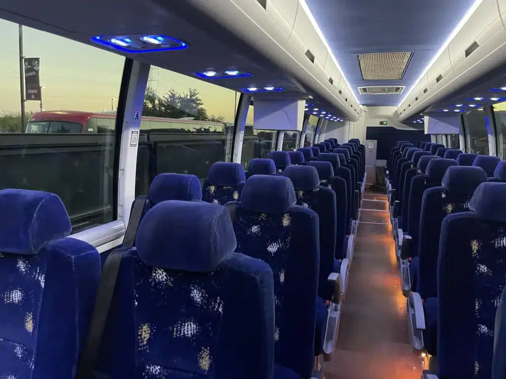 Inside charter bus Divine Charter Albuquerque NM Bus rentals