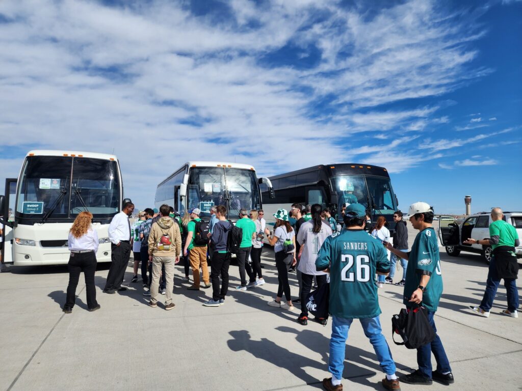 Divine Charter Bus in Arizona Super Bowl 2