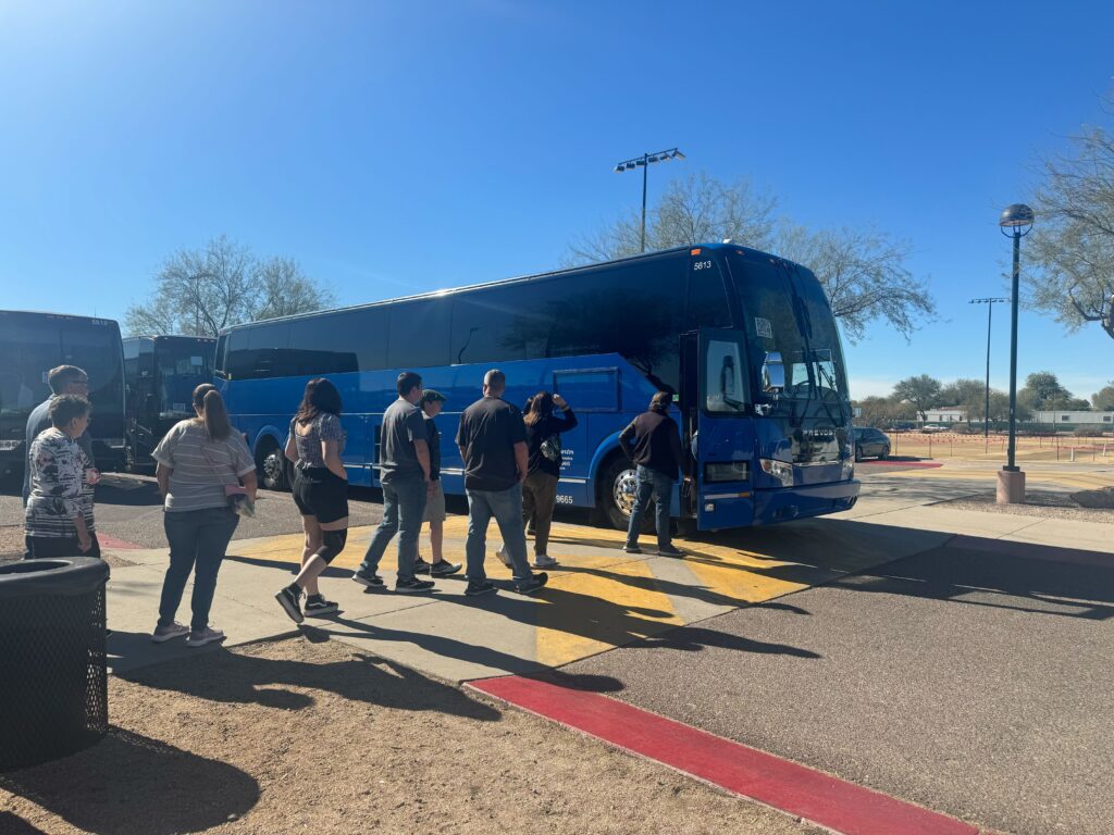 chater buses for baseball tournaments